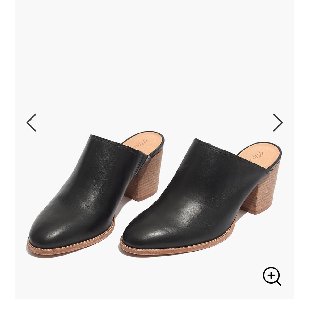 Madewell Black Leather Mules